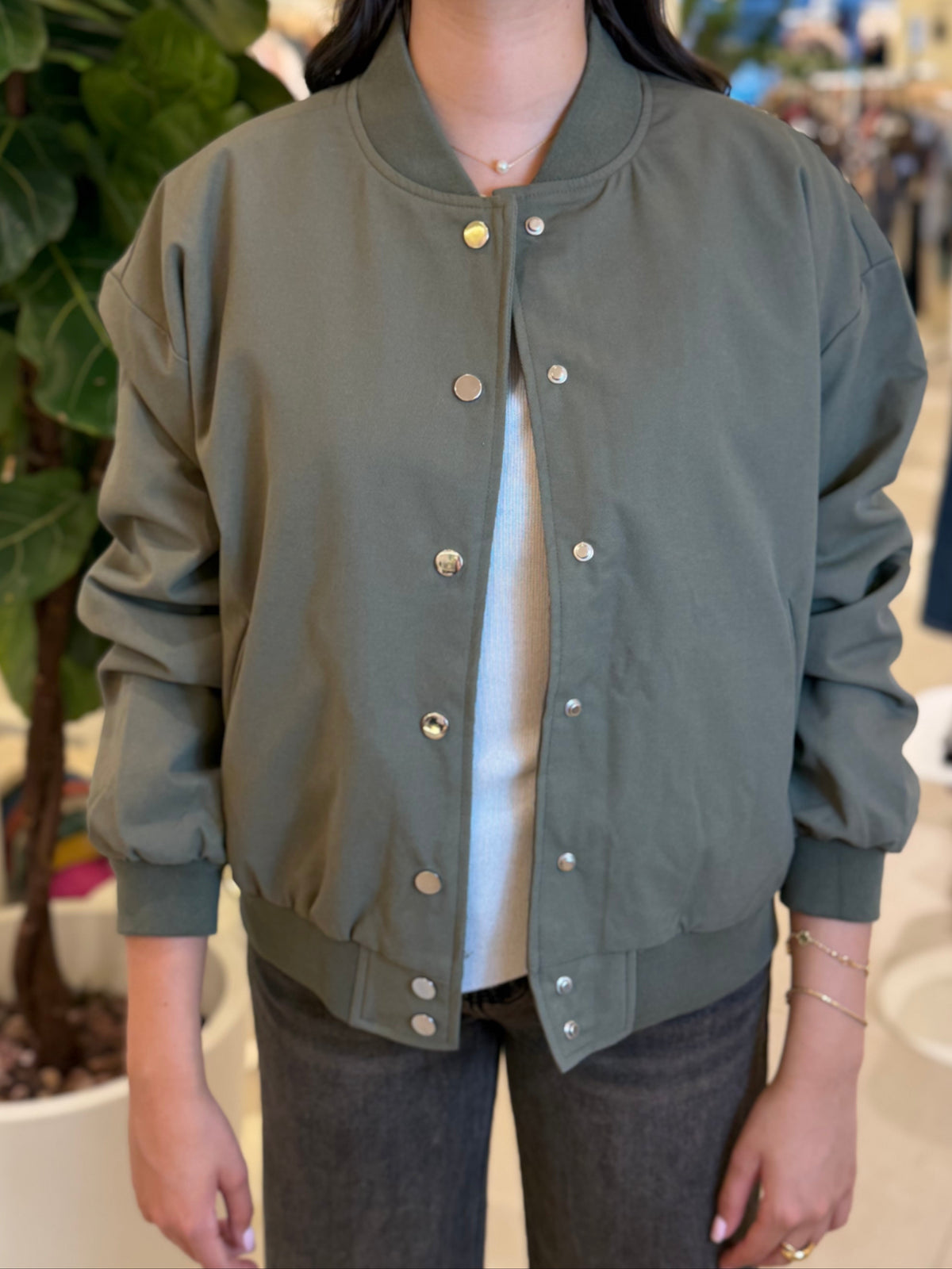 Bomber Liso Verde
