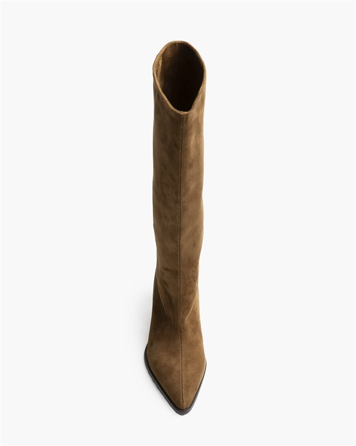 Botas Camel Altas Tacón Fino