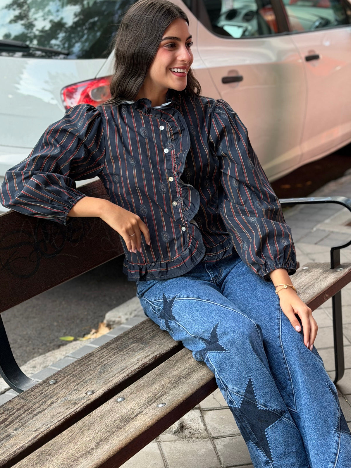 Camisa Estampado Volante