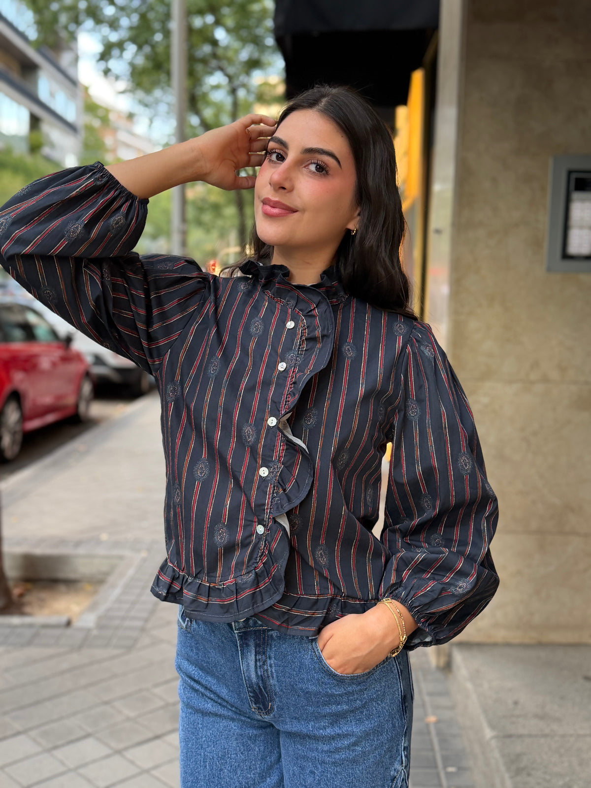 Camisa Estampado Volante
