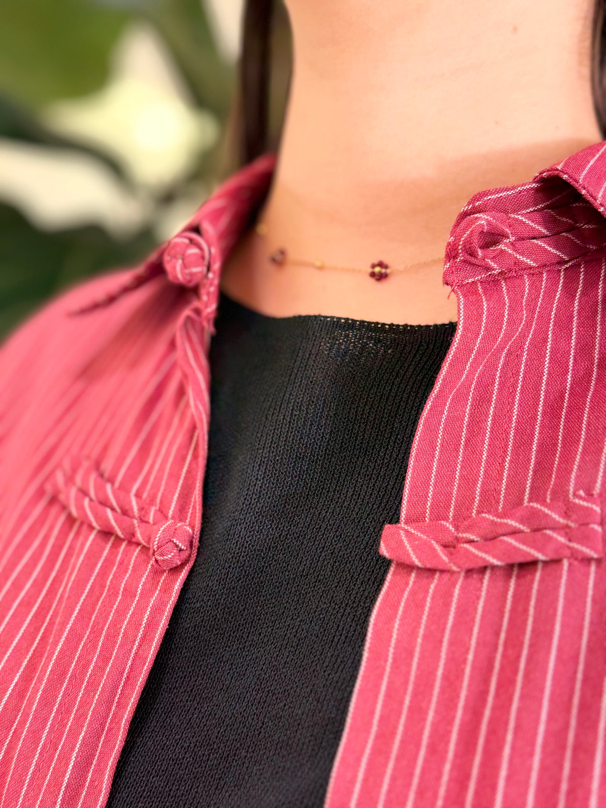 Camisa Granate Raya Broche