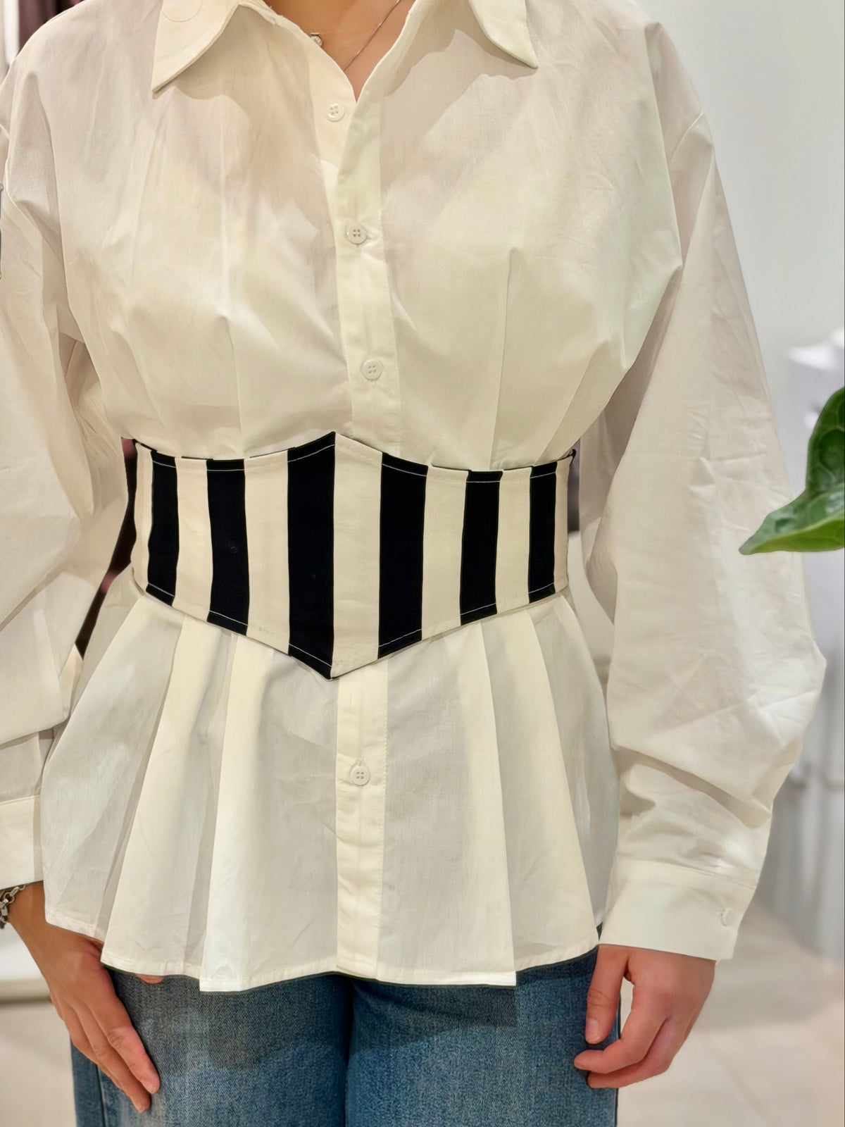 Fajín Estampado Blanco y Negro