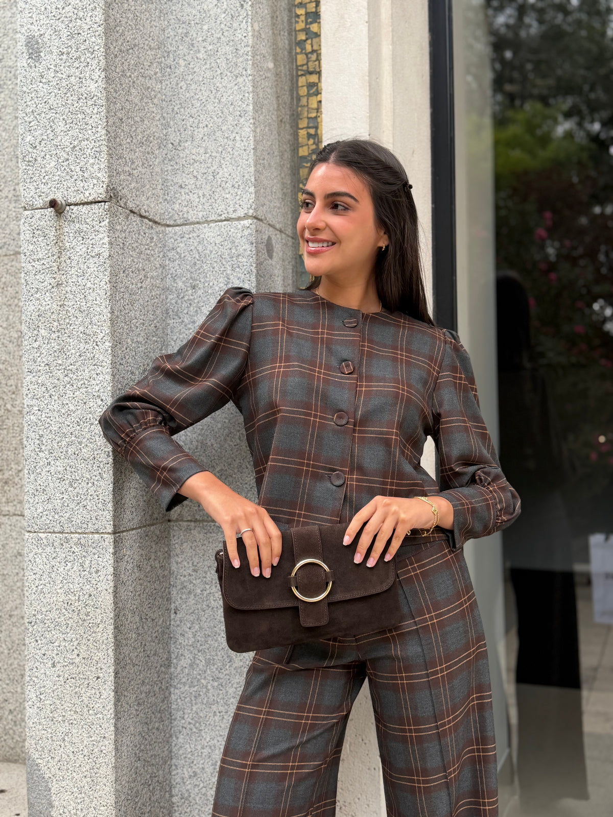 Chaqueta Cuadro Líneas