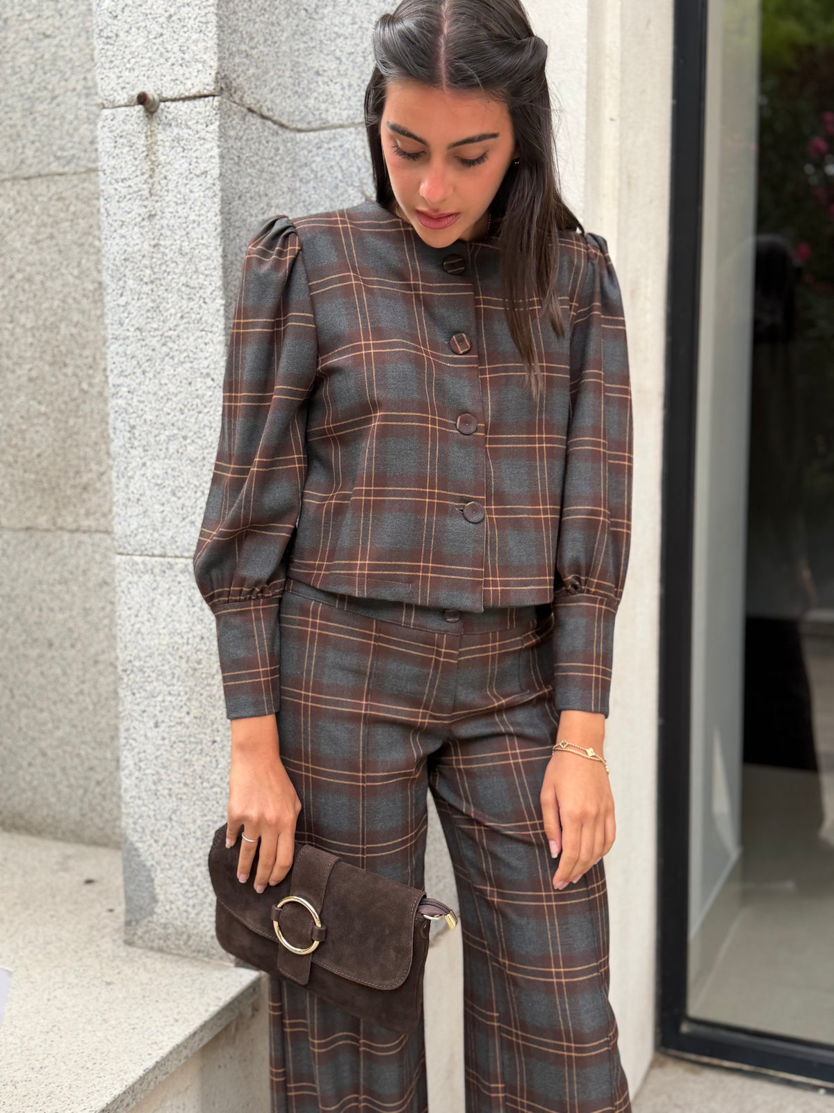 Chaqueta Cuadro Líneas