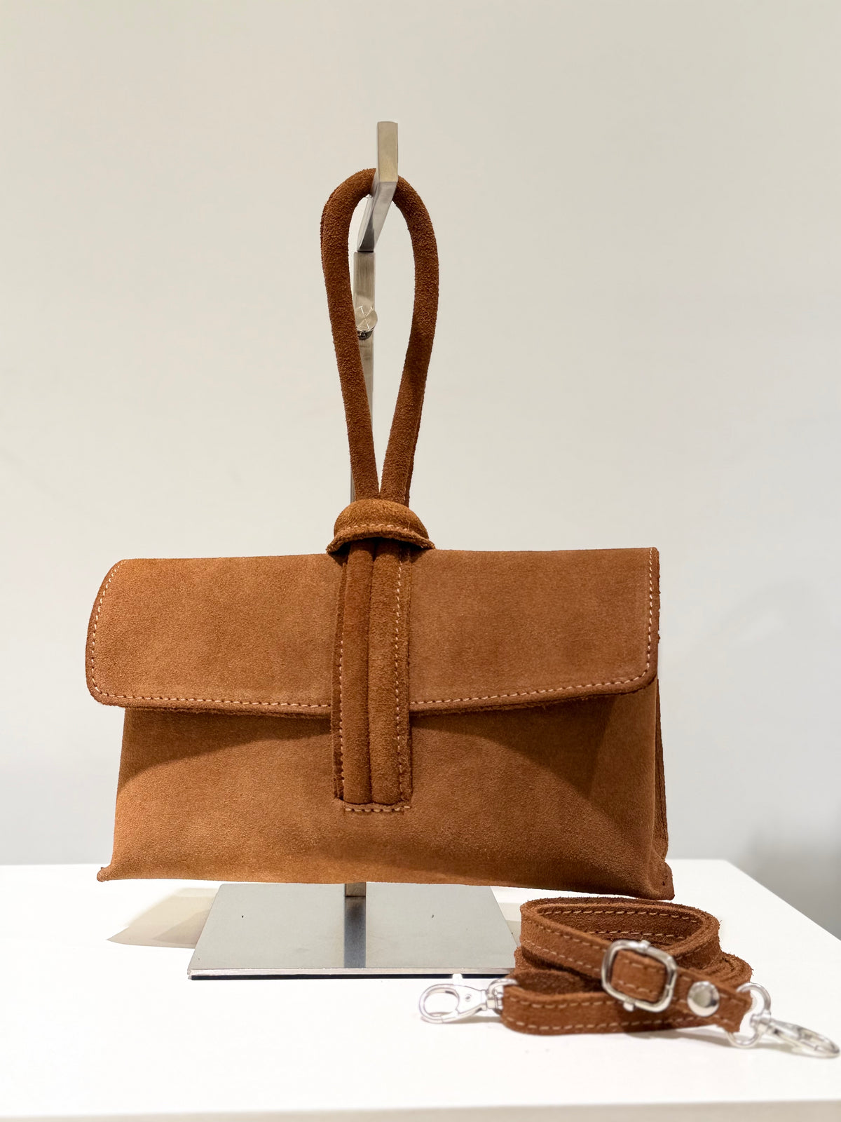 Bolso Piel Cerraje Oreo Camel