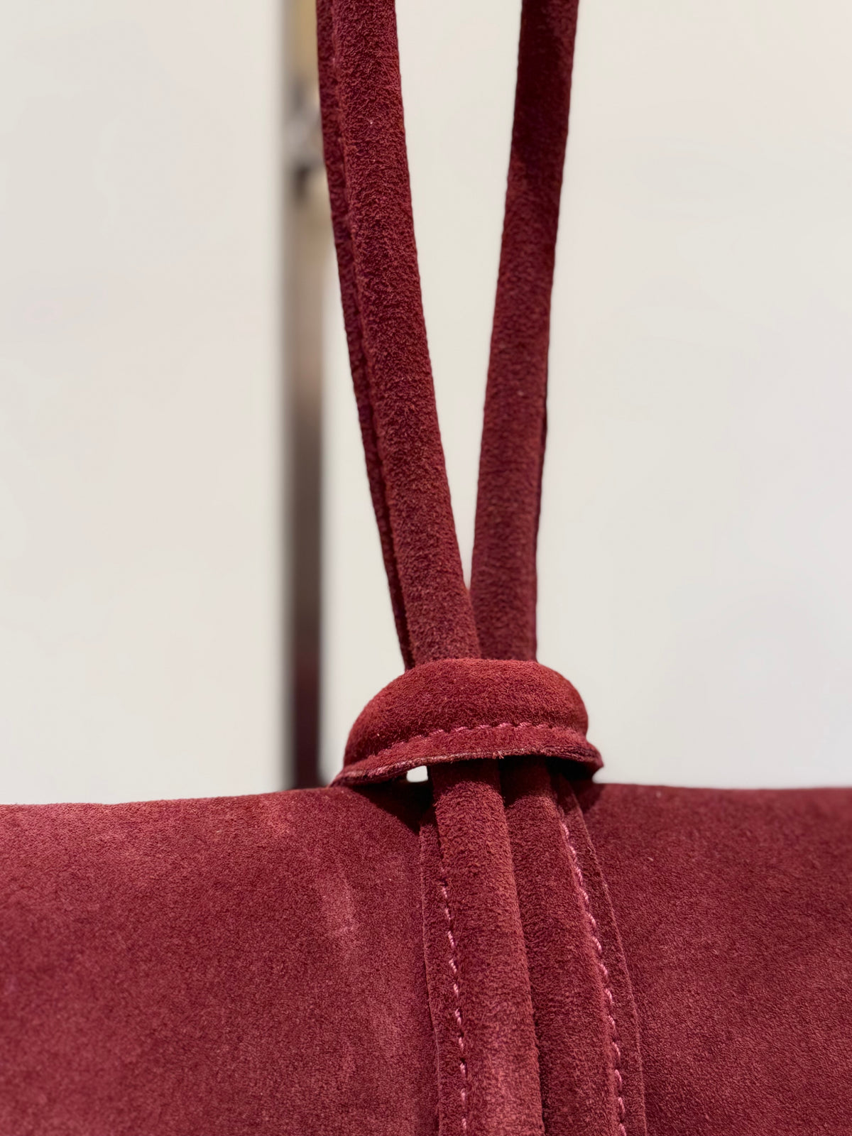 Bolso Piel Cerraje Oreo Granate