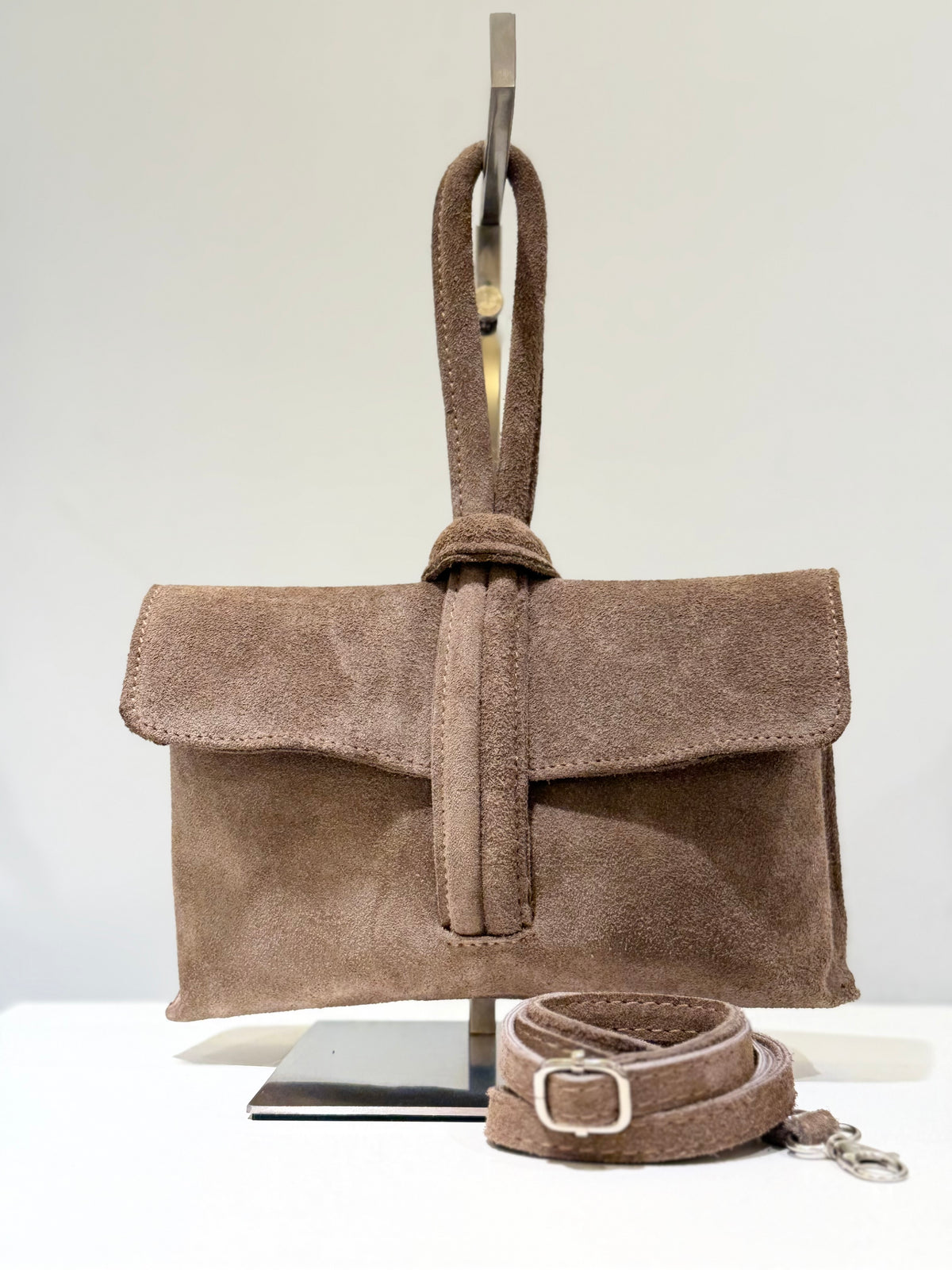 Bolso Piel Cerraje Oreo Taupe