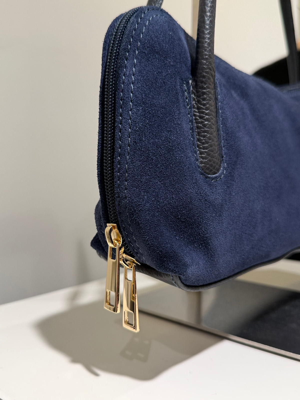 Bolso Piel Miou Azul Marino