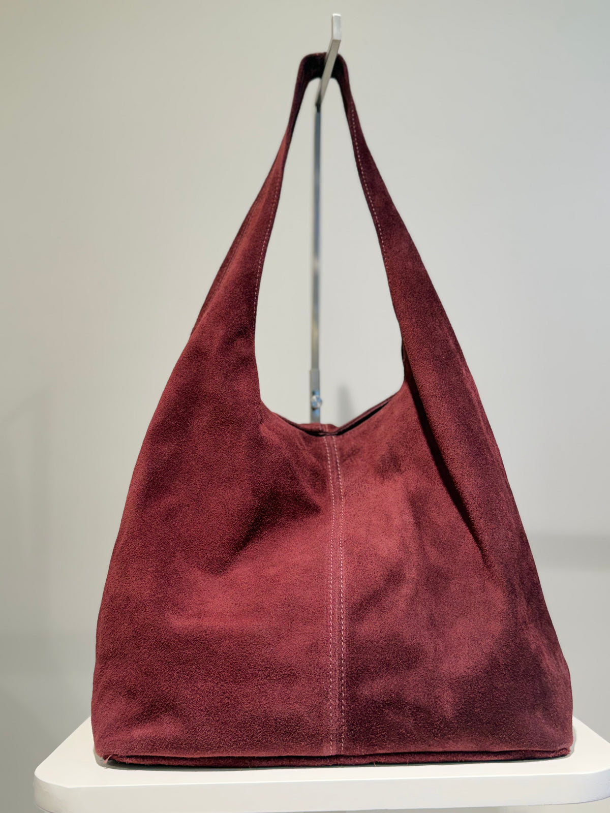 Bolso Saco Ante Granate