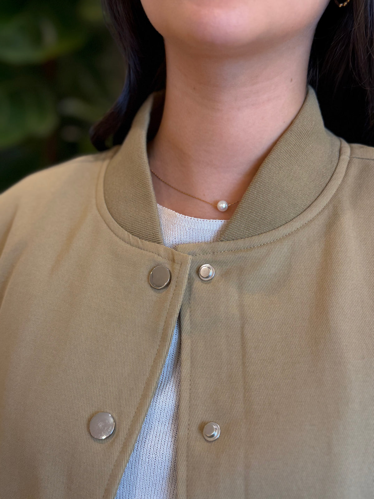 BOMBER LISO BEIGE