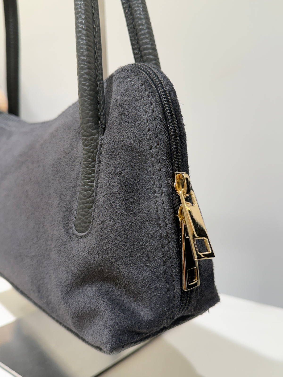 Bolso Piel Miou Gris