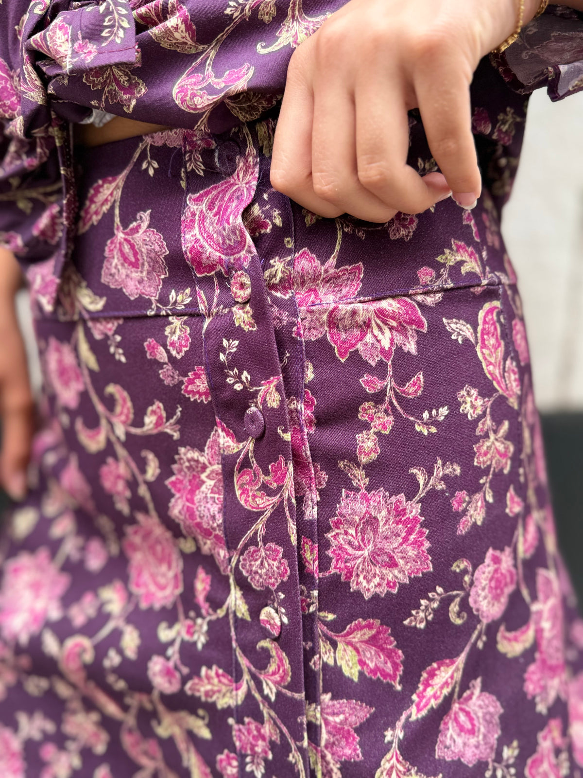 Falda Estampada Abotonado
