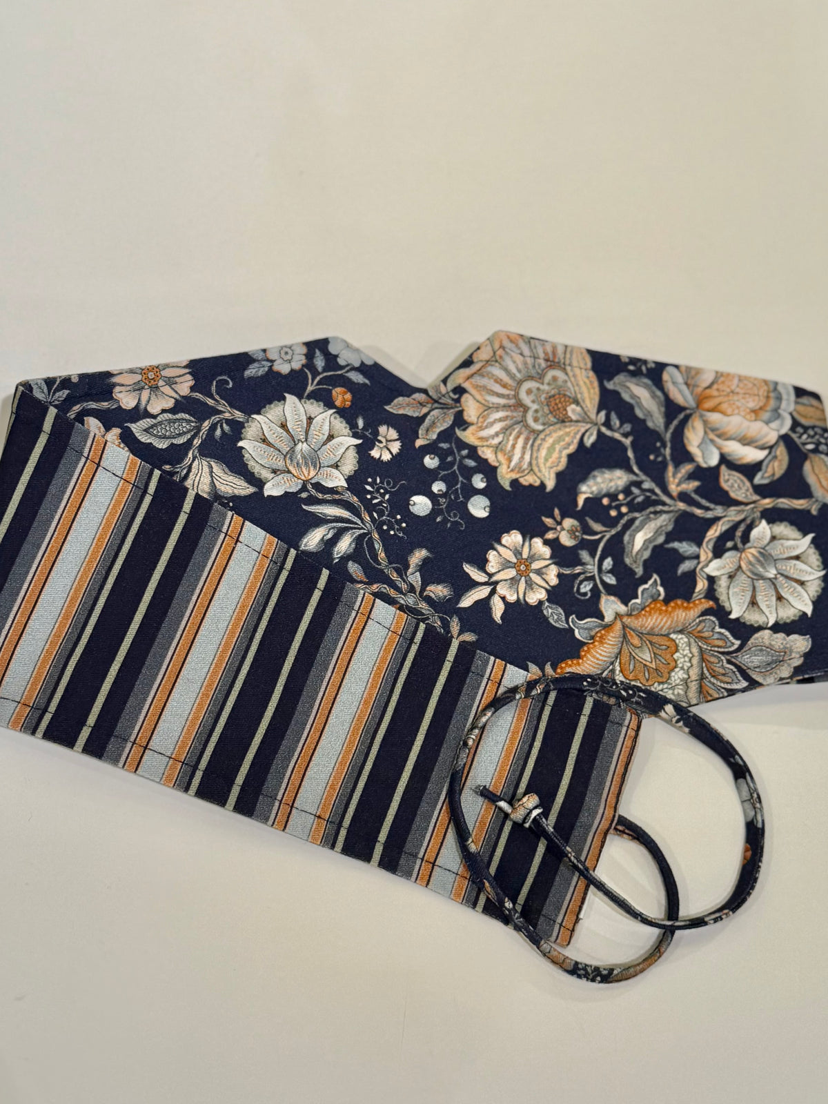 Fajín Reversible Estampado Azul