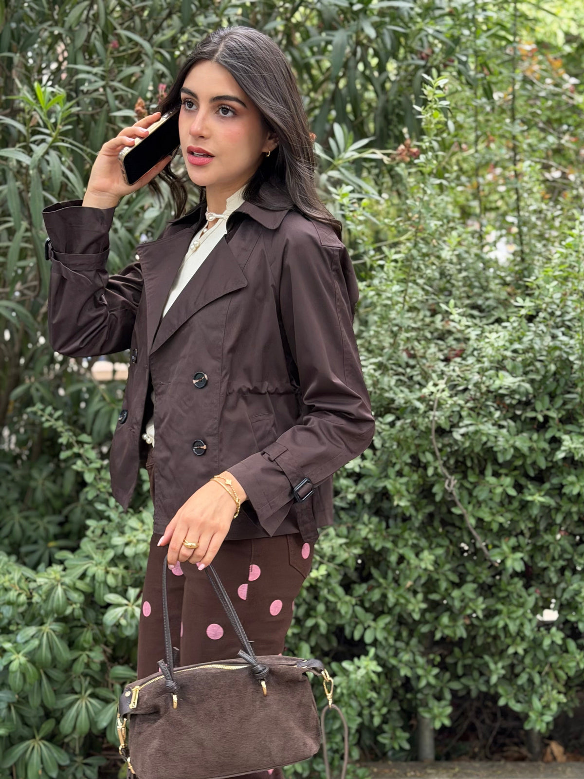 Gabardina Marrón Corta