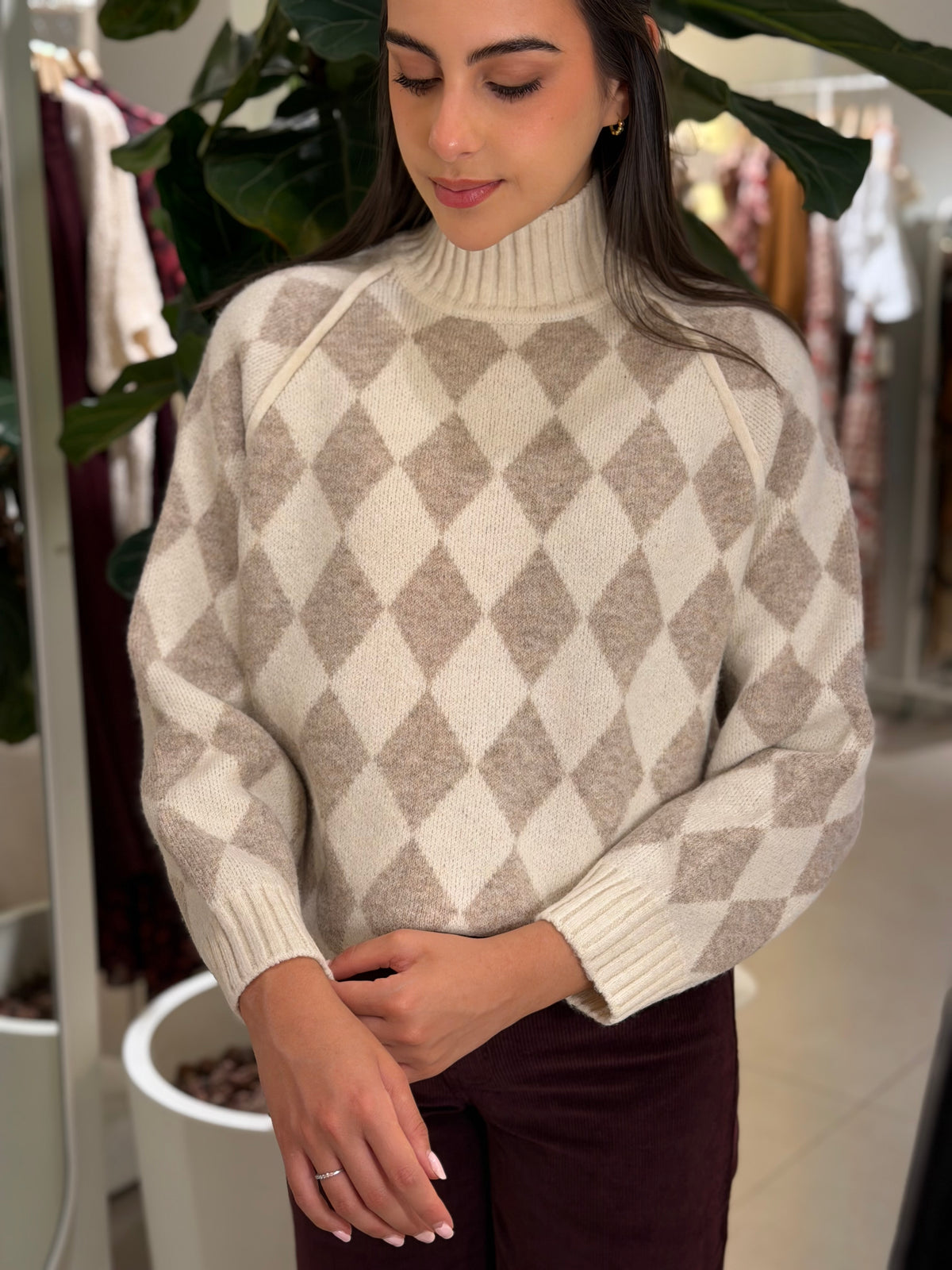 Jersey Rombo Beige