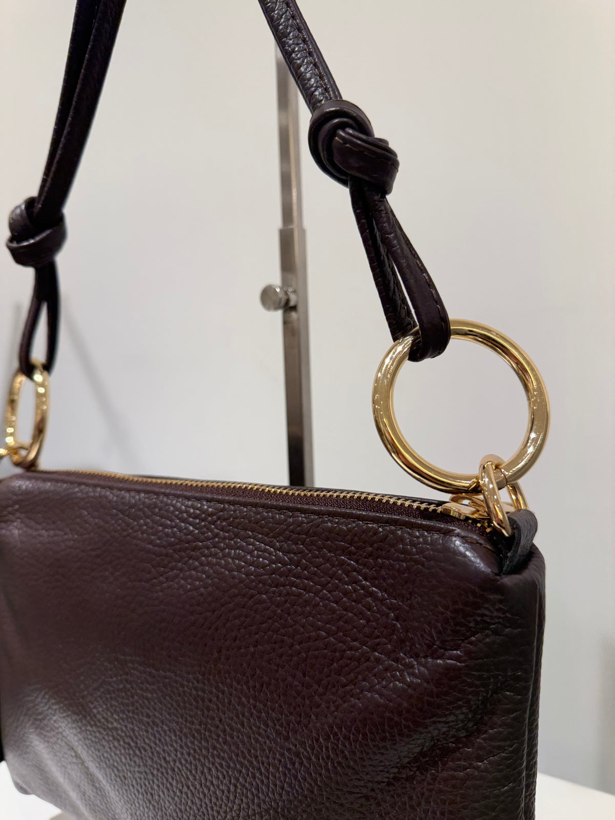 Bolso Piel Small Aro Marrón