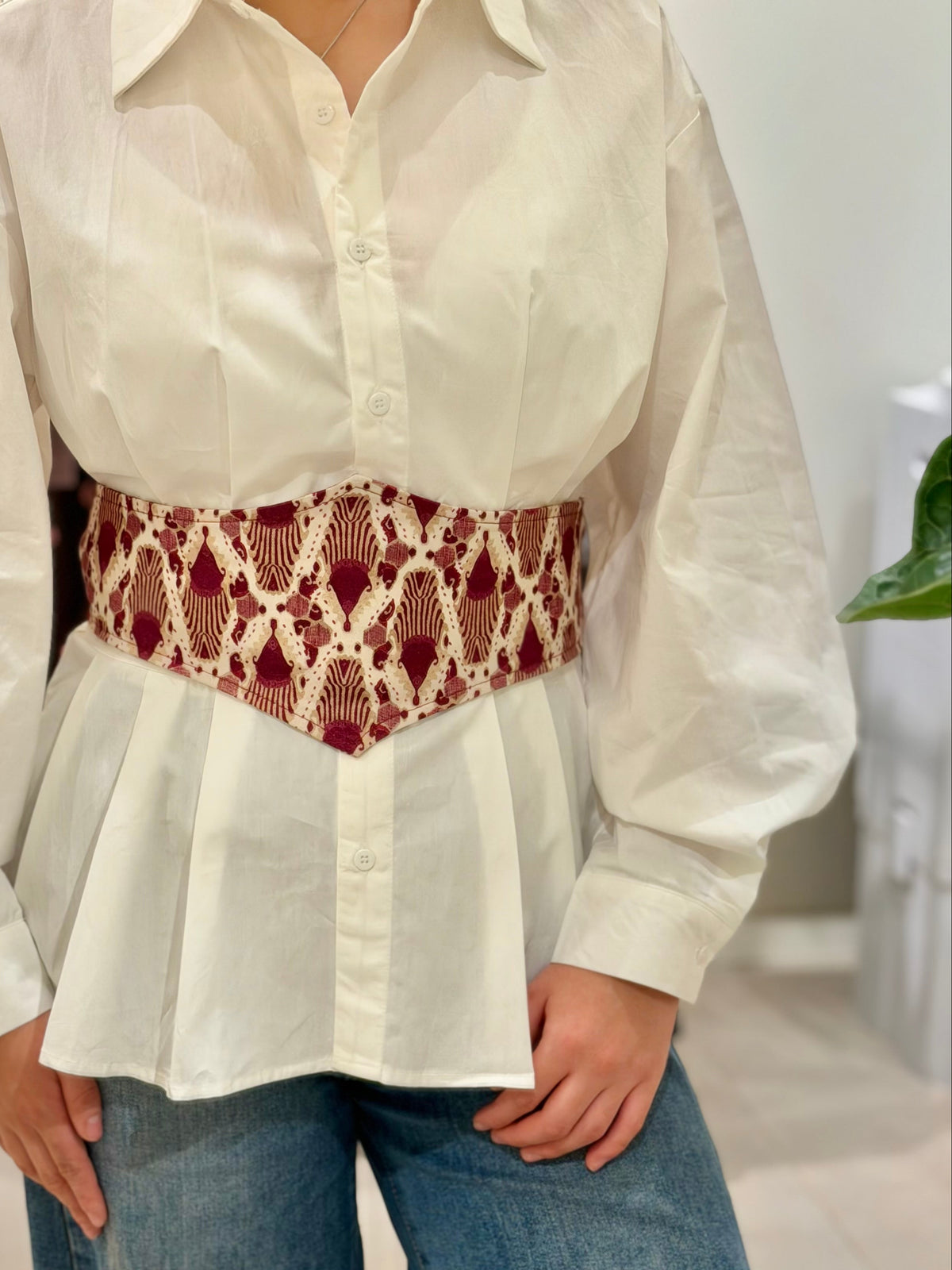 Fajín Estampado Burdeos