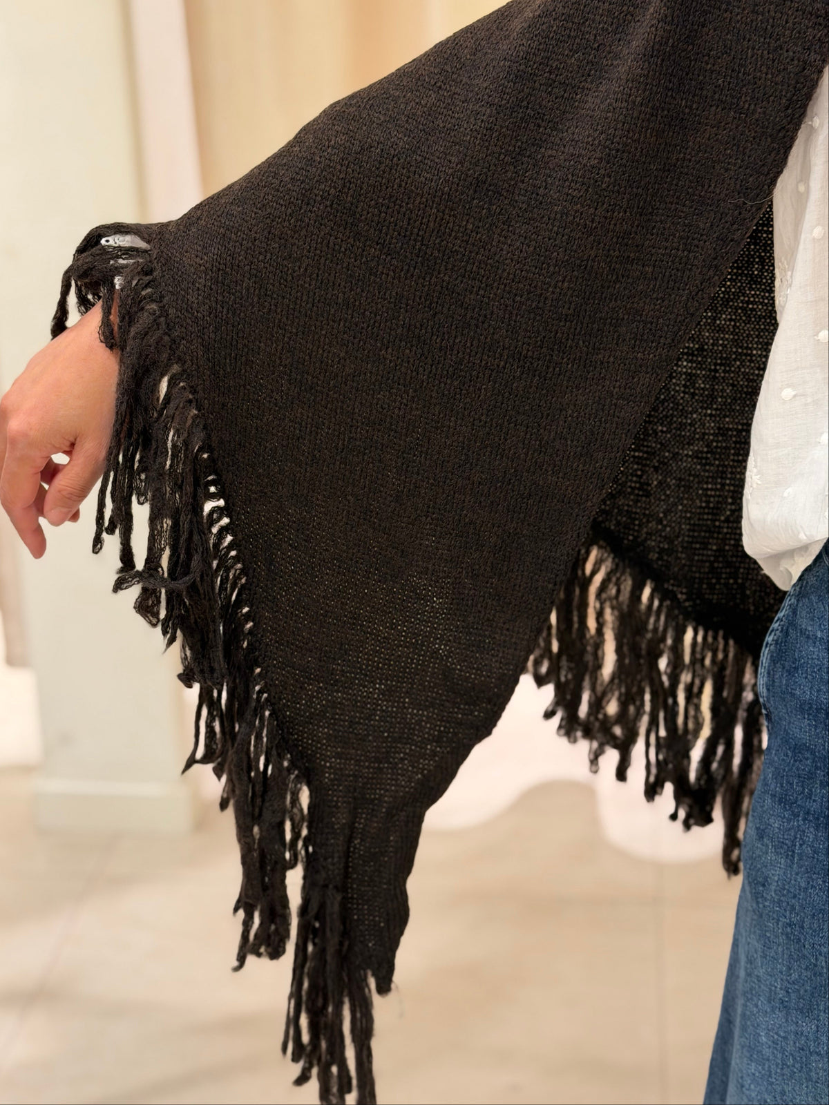 Poncho Flecos Marrón