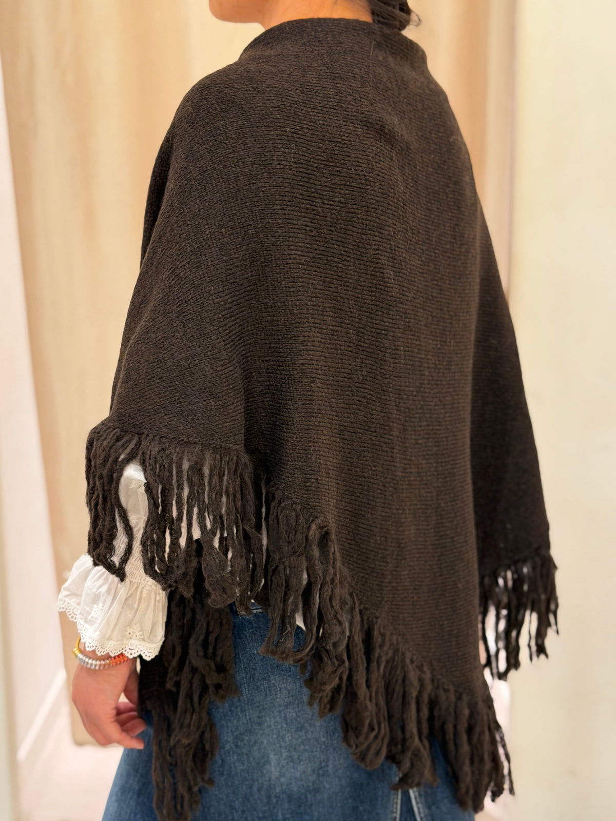 Poncho Flecos Marrón
